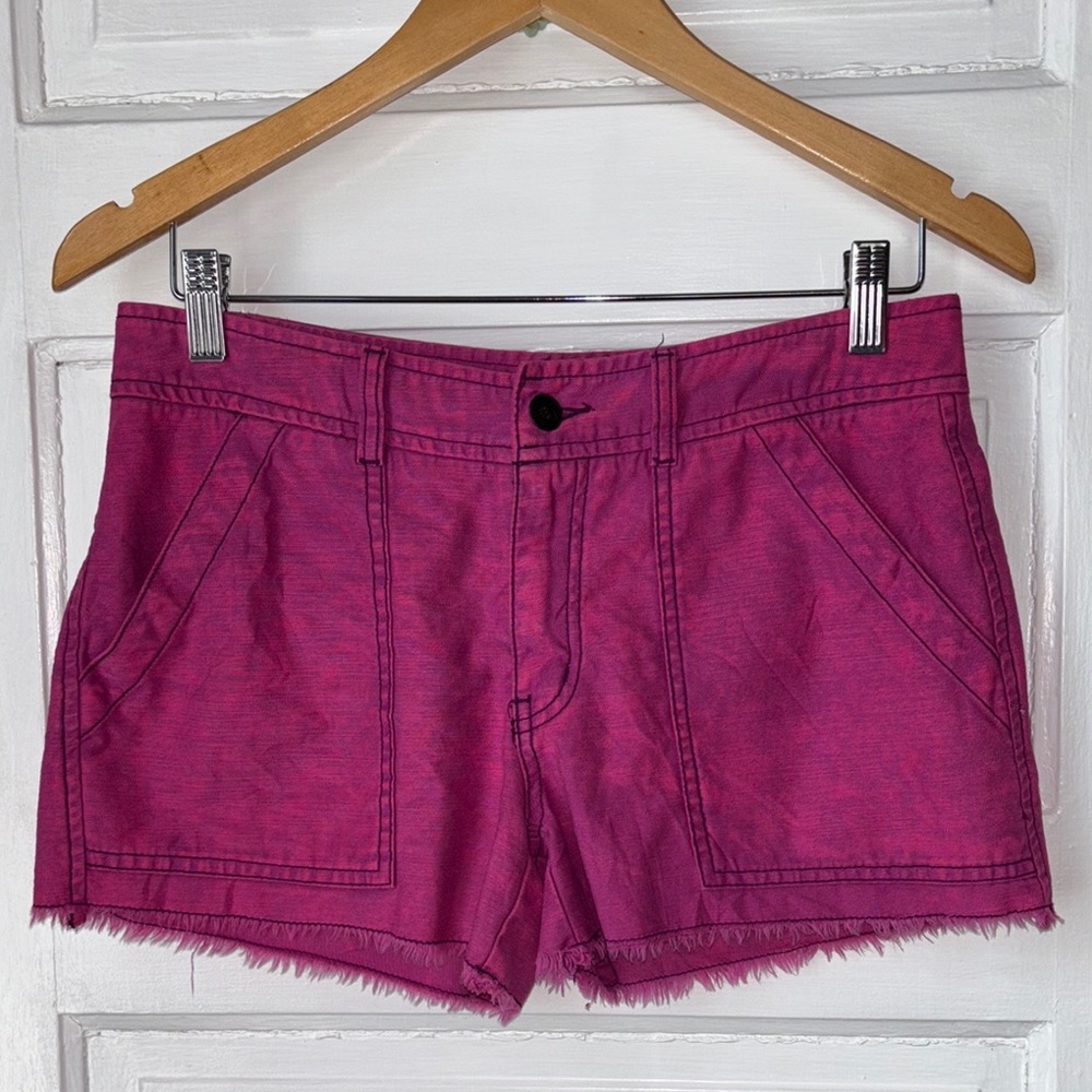 FREE PEOPLE PINK UTILITY CUTOFF SHORTS